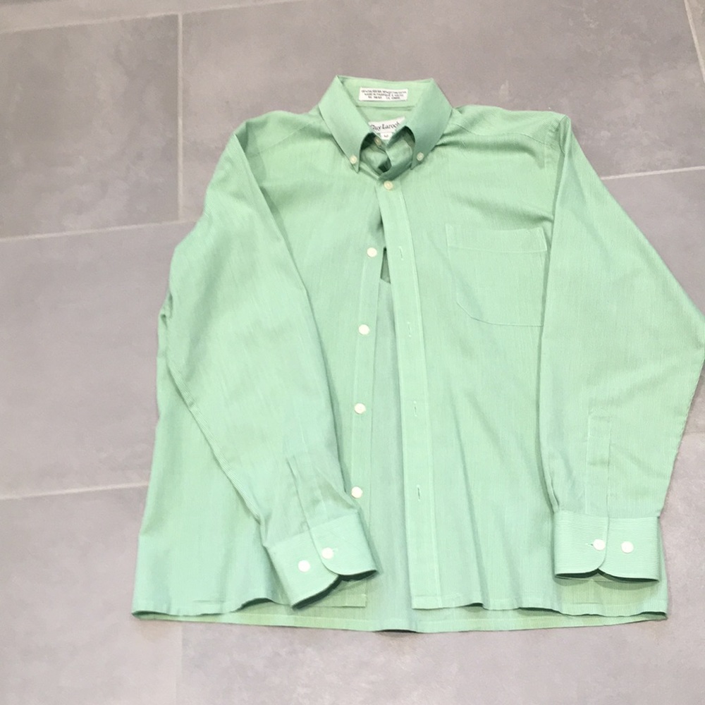 Boys Green Button Down Dress Shirt